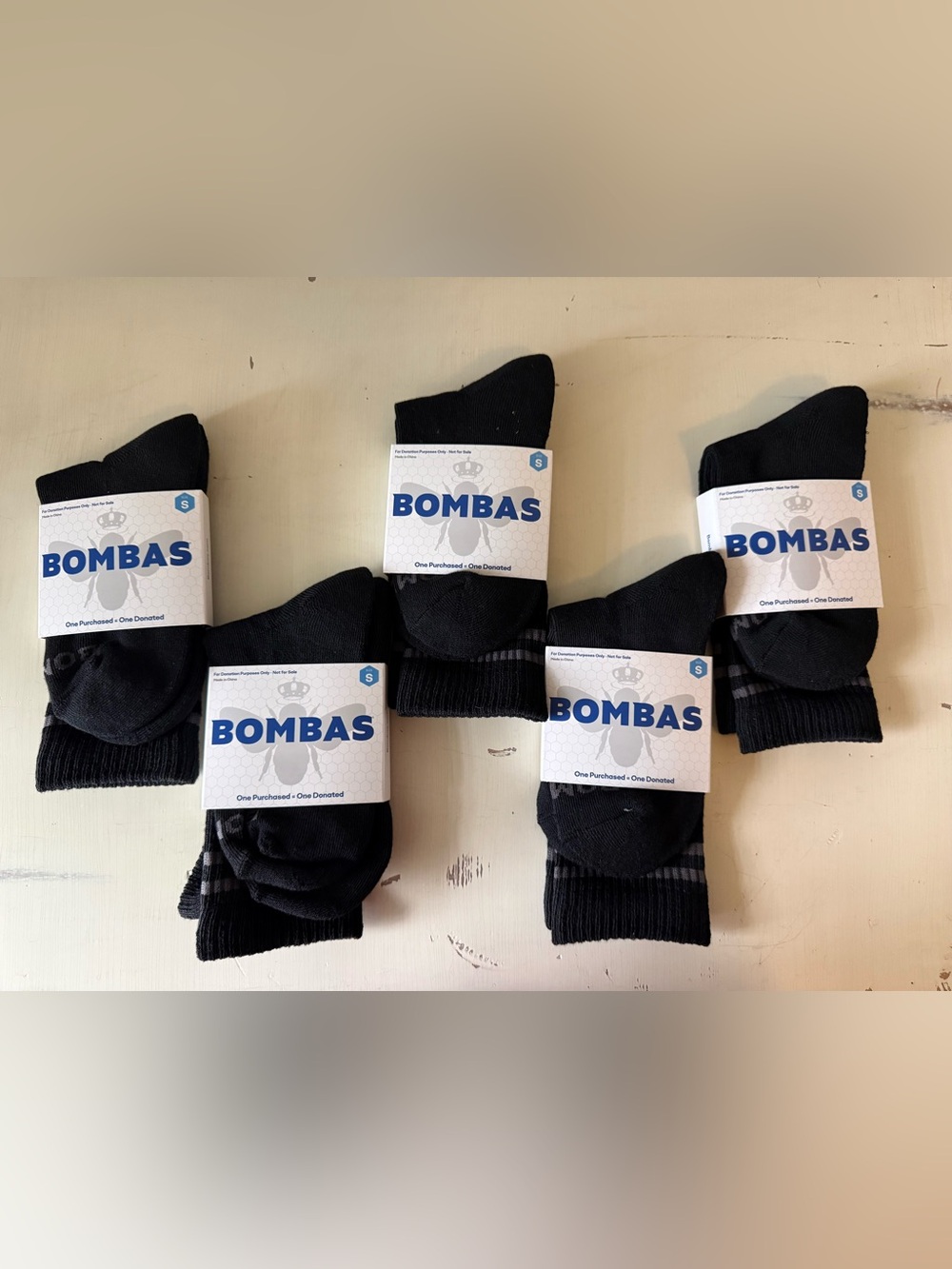 Bombas crew socks, 5 pairs  • NWT • Size small
